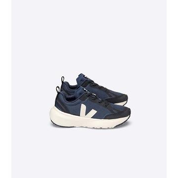 Navy Kids' Veja CANARY ELASTIC LACE Shoes | AU 770VRW